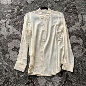 EUC Everlane silk blouse - light yellow